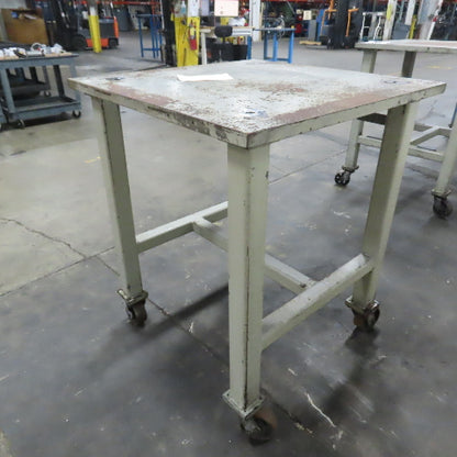 1-1/4" Thick Steel Top Assembly Welding Fabrication Table 36"x 36"x 44" Tall