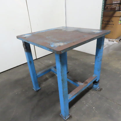 1-1/4" Thick Steel Top Assembly Welding Fabrication Table 36"x 36"x 37-3/4" Tall
