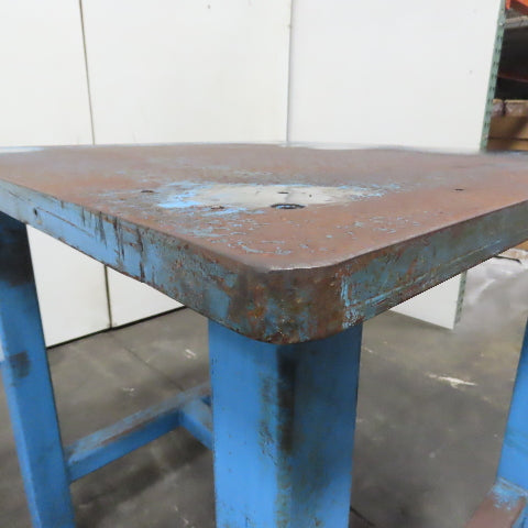 1-1/4" Thick Steel Top Assembly Welding Fabrication Table 36"x 36"x 37-3/4" Tall