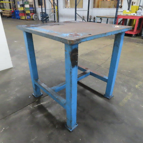 1-1/4" Thick Steel Top Assembly Welding Fabrication Table 36"x 36"x 37-3/4" Tall