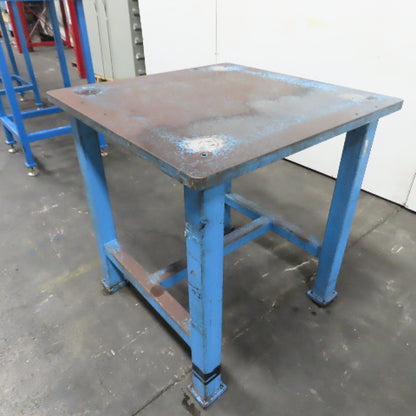 1-1/4" Thick Steel Top Assembly Welding Fabrication Table 36"x 36"x 37-3/4" Tall