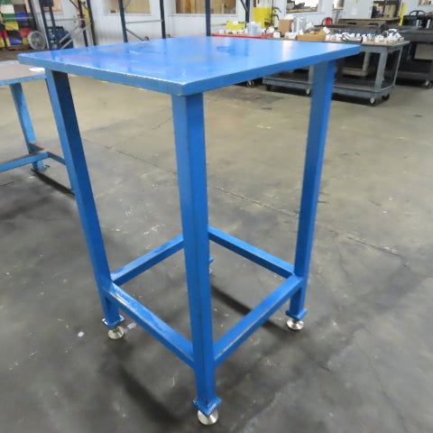 1" Thick Steel Top Assembly Welding Fabrication Table 30"x 30"x 48" Adj Height
