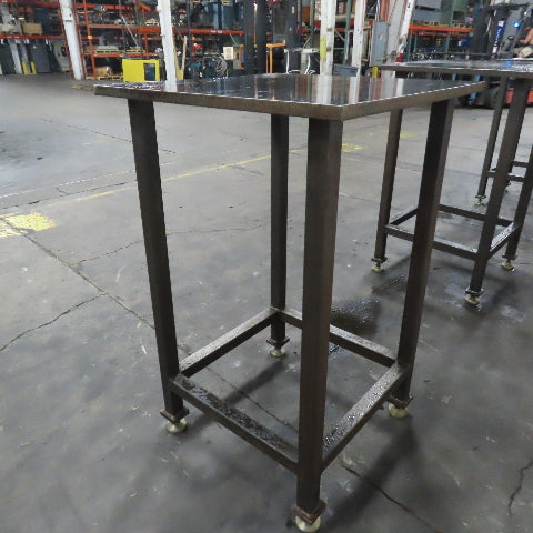 1" Thick Steel Top Assembly Welding Fabrication Table 30"x 30"x 48" Adj Height