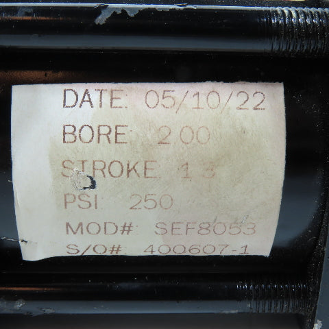 Peninsular SEF8053 2.00" Bore 1.3" Stroke 250 PSI Tie Rod Pneumatic Cylinder