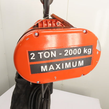 CM Lodestar Model RRS 2Ton 4000LB Electric Chain Hoist 20'Lift 16FPM 230/460 3Ph