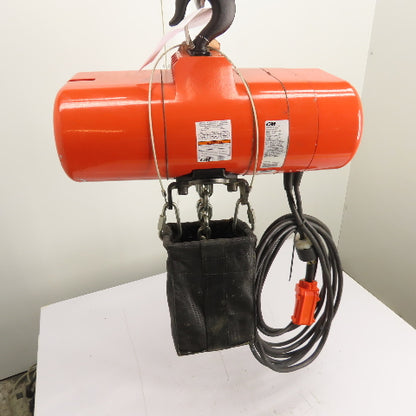 CM Lodestar Model RRS 2Ton 4000LB Electric Chain Hoist 20'Lift 16FPM 230/460 3Ph