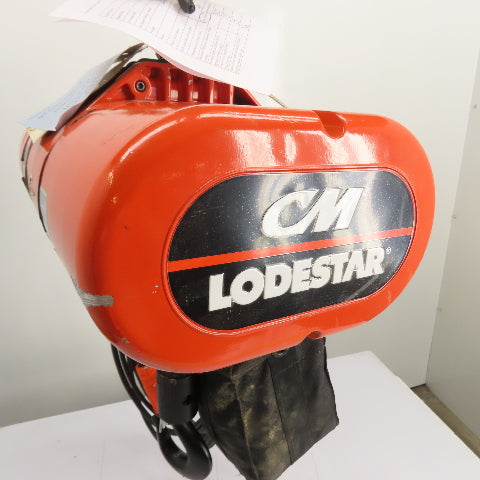 CM Lodestar Model RRS 2Ton 4000LB Electric Chain Hoist 20'Lift 16FPM 230/460 3Ph