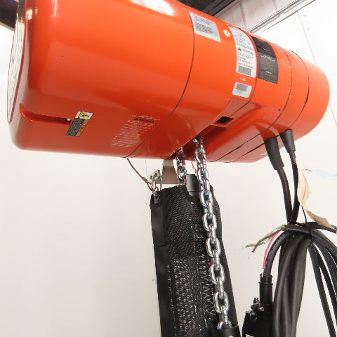 CM Lodestar Model J 1/2Ton 1000LB Electric Chain Hoist 20'Lift 32FPM 230/460 3Ph