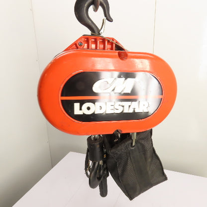 CM Lodestar Model RRS 2Ton 4000LB Electric Chain Hoist 14'Lift 16FPM 230/460 3Ph