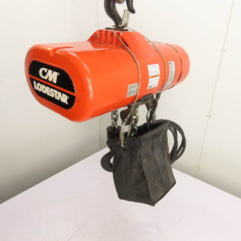 CM Lodestar Model RRS 2Ton 4000LB Electric Chain Hoist 14'Lift 16FPM 230/460 3Ph
