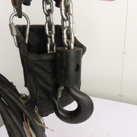 CM Lodestar Model RRS 2Ton 4000LB Electric Chain Hoist 14'Lift 16FPM 230/460 3Ph