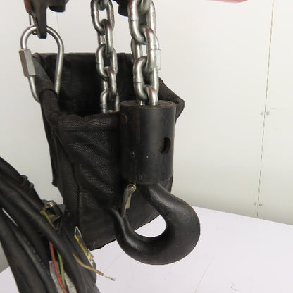CM Lodestar Model RRS 2Ton 4000LB Electric Chain Hoist 14'Lift 16FPM 230/460 3Ph