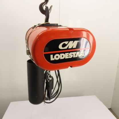 CM Lodestar Model L 1Ton 2000LB Electric Chain Hoist 15'Lift 16FPM 230/460 3Ph