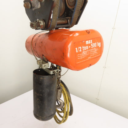 CM Lodestar Model F 1Ton 2000LB Electric Chain Hoist 15'Lift 16FPM 230/460 3Ph