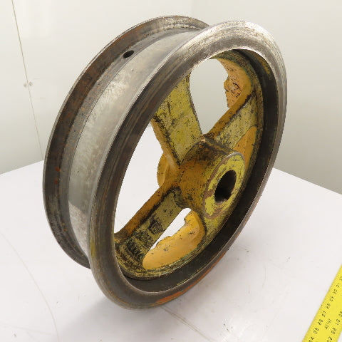 31874 4-Spoke Cast Iron Flat Belt Pulley Flywheel 21.25" OD 5" Wide 2.5" Bore