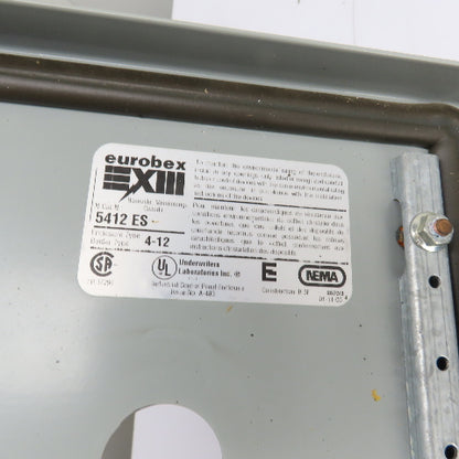 Eurobex 5412 ES NEMA 4-12 20" X 16" X 8" Electrical Enclosure Box w/ Backplate