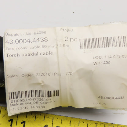 Fronius 43,0004,4438 Torch Coaxial Cable 50mm2 4.5m