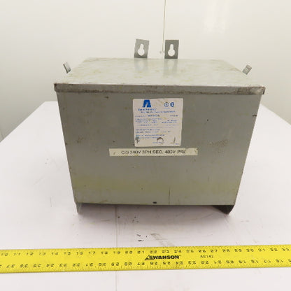 Acme T2A533401S 9KVA General Purpose Transformer 3Ph 480V Pri 120/240V Sec