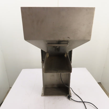 Stainless Steel Vibratory Parts Feeder Hopper 18" x 18" Intake 120V 1PH