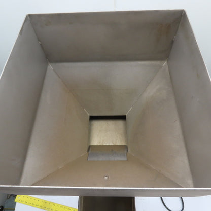 Stainless Steel Vibratory Parts Feeder Hopper 18" x 18" Intake 120V 1PH