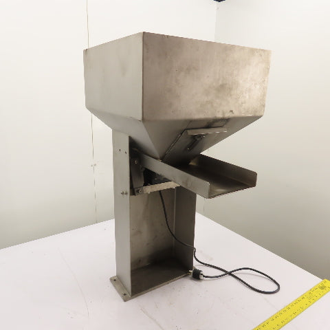 Stainless Steel Vibratory Parts Feeder Hopper 18" x 18" Intake 120V 1PH