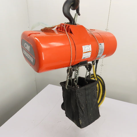 CM Lodestar Model RRS 2Ton 4000LB Electric Chain Hoist 20'Lift 16FPM 230/460 3Ph