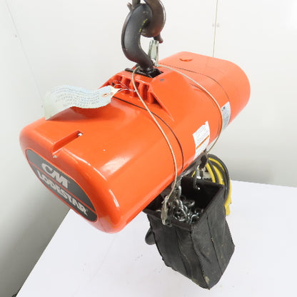 CM Lodestar Model RRS 2Ton 4000LB Electric Chain Hoist 20'Lift 16FPM 230/460 3Ph