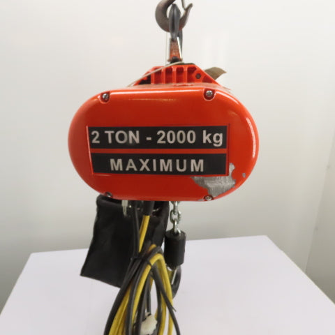 CM Lodestar Model RRS 2Ton 4000LB Electric Chain Hoist 20'Lift 16FPM 230/460 3Ph