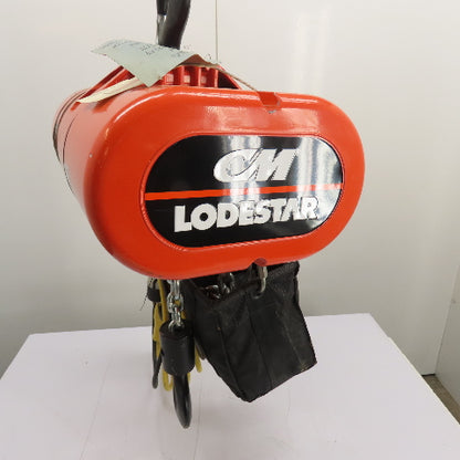 CM Lodestar Model RRS 2Ton 4000LB Electric Chain Hoist 20'Lift 16FPM 230/460 3Ph