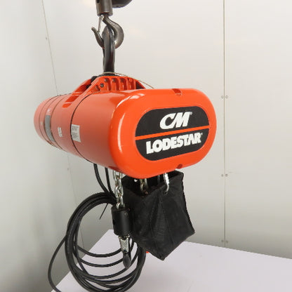 CM Lodestar Model RRS 2Ton 4000LB Electric Chain Hoist 20'Lift 16FPM 230/460 3Ph