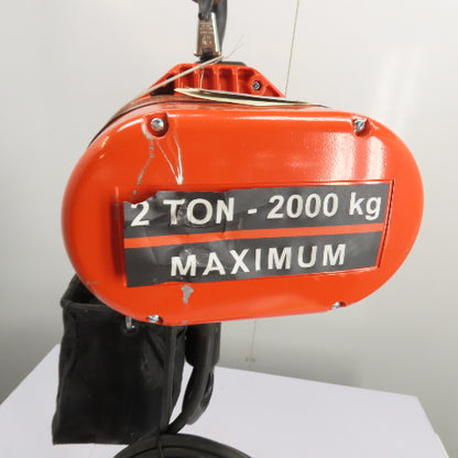 CM Lodestar Model RRS 2Ton 4000LB Electric Chain Hoist 20'Lift 16FPM 230/460 3Ph
