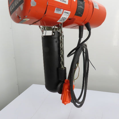 CM Lodestar Model F 1/2 Ton Electric Chain Hoist 20' Lift 16FPM 230/460 3Ph