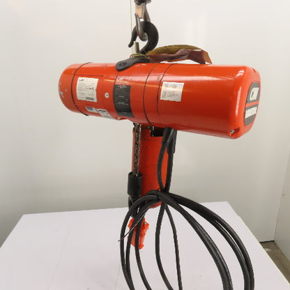 CM Lodestar Model F 1/2Ton 1000LB Electric Chain Hoist 20'Lift 16FPM 230/460 3Ph