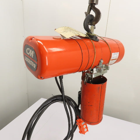 CM Lodestar Model F 1/2Ton 1000LB Electric Chain Hoist 20'Lift 16FPM 230/460 3Ph