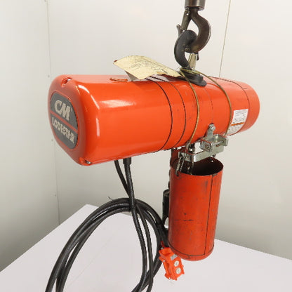 CM Lodestar Model F 1/2Ton 1000LB Electric Chain Hoist 20'Lift 16FPM 230/460 3Ph
