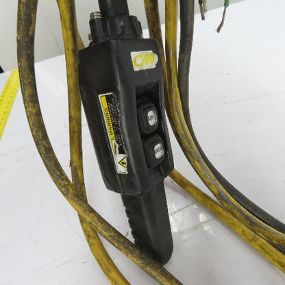 CM Lodestar Model F 1/2Ton 1000LB Electric Chain Hoist 20'Lift 16FPM 230/460 3Ph