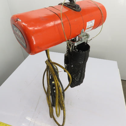 CM Lodestar Model F 1/2Ton 1000LB Electric Chain Hoist 20'Lift 16FPM 230/460 3Ph