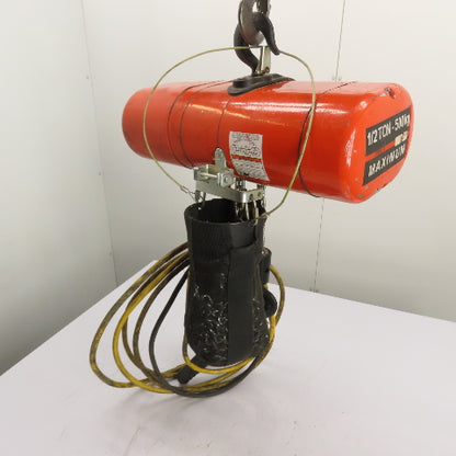 CM Lodestar Model F 1/2Ton 1000LB Electric Chain Hoist 20'Lift 16FPM 230/460 3Ph