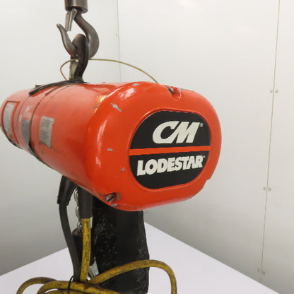 CM Lodestar Model F 1/2Ton 1000LB Electric Chain Hoist 20'Lift 16FPM 230/460 3Ph