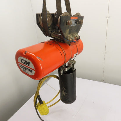 CM Lodestar Model F 1/2Ton 1000LB Electric Chain Hoist 15'Lift 16FPM 230/460 3Ph