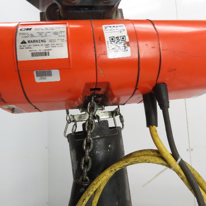 CM Lodestar Model F 1/2Ton 1000LB Electric Chain Hoist 15'Lift 16FPM 230/460 3Ph