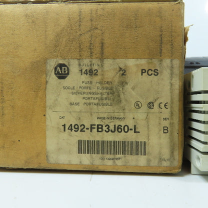 Allen-Bradley 1492-FB3J60-L 60A 3-Pole Fuse Holder Lot of 2