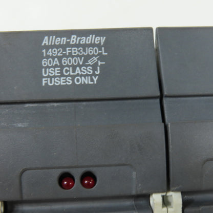 Allen-Bradley 1492-FB3J60-L 60A 3-Pole Fuse Holder Lot of 2