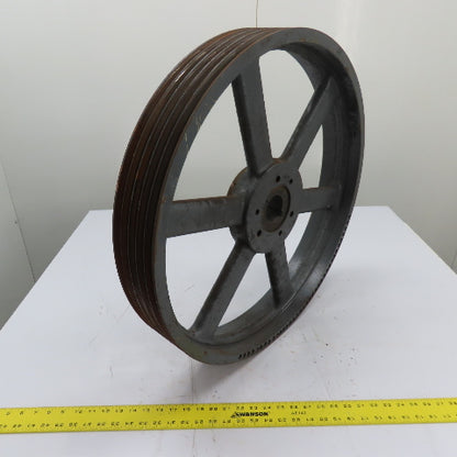5B250E 5-Groove V-Belt Sheave Pulley 25-1/4"OD x 4" Wide 2-3/16" Bore Coupling