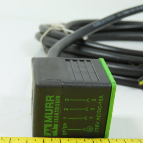 Murrelektronik 7000-18112-6170500 Solenoid Valve Connector Cable 230V AC/DC 10A