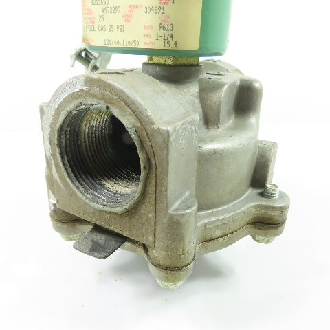 ASCO 8215C63 1-1/4" NPT Solenoid Valve 120V Fuel Gas 25 PSI