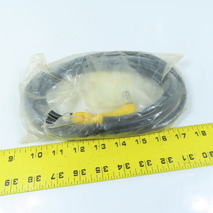 Turck E-RKS 8T-930-3-WSS 8T 8-Pin Straight Female to Right-Angle Male Cordset