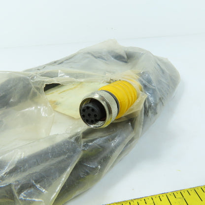 Turck E-RKS 8T-930-3-WSS 8T 8-Pin Straight Female to Right-Angle Male Cordset