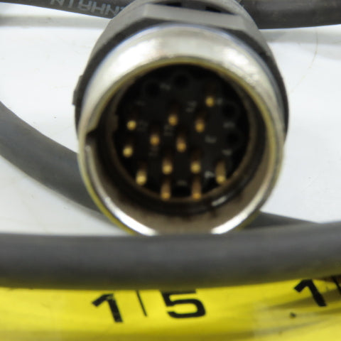 Heidenhain ID369124-01 12-Pin Round Male to 12-Position Female Encoder Cable 3'