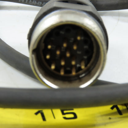 Heidenhain ID369124-01 12-Pin Round Male to 12-Position Female Encoder Cable 3'